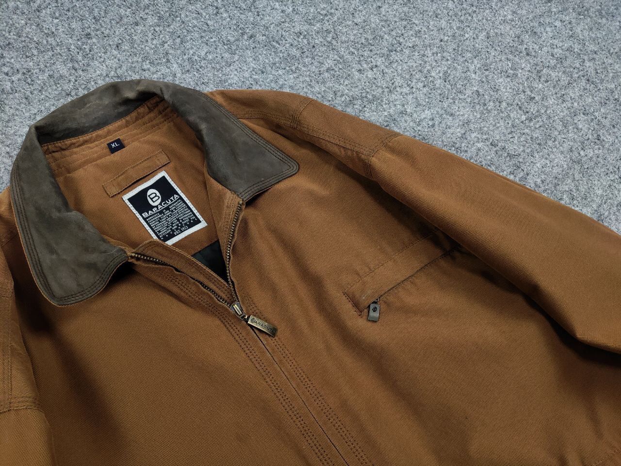 Baracuta Vintage 90's Baracuta Brown canvas pocket Work Jacket Size US XL / EU 56 / 4 - 11 Thumbnail