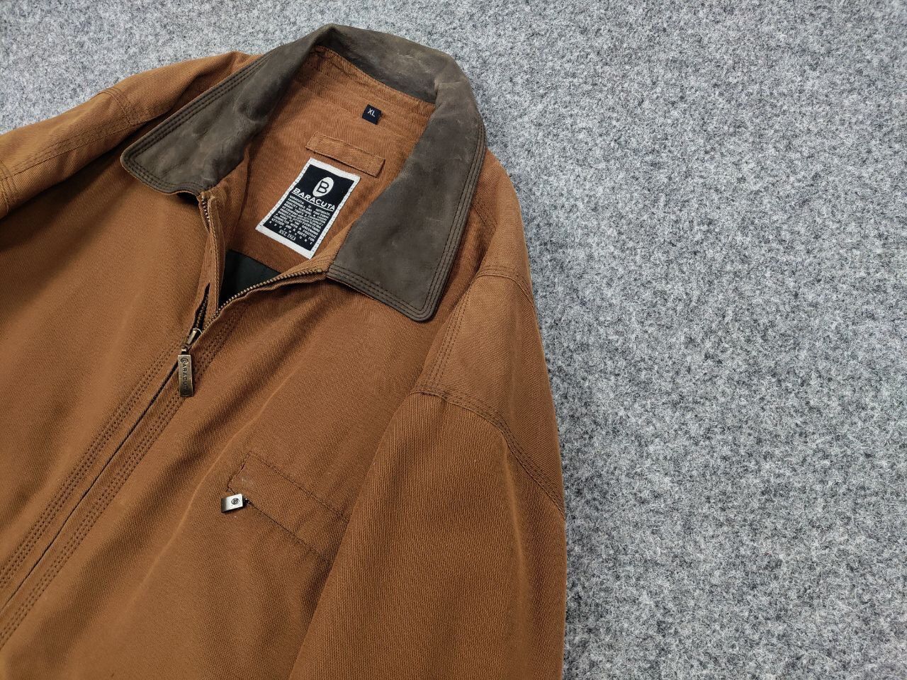 Baracuta Vintage 90's Baracuta Brown canvas pocket Work Jacket Size US XL / EU 56 / 4 - 4 Thumbnail
