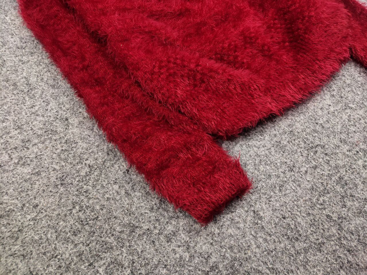 Japanese Brand Vintage Japanese Red Mohair Style Fuzzy Crewneck Sweater Size M / US 6-8 / IT 42-44 - 6 Thumbnail