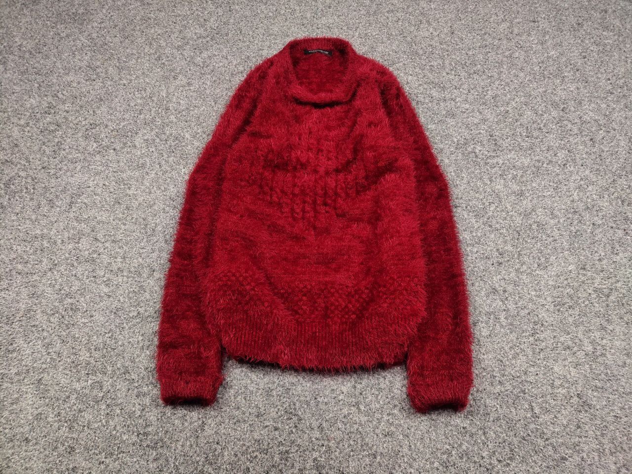 Japanese Brand Vintage Japanese Red Mohair Style Fuzzy Crewneck Sweater Size M / US 6-8 / IT 42-44 - 2 Thumbnail