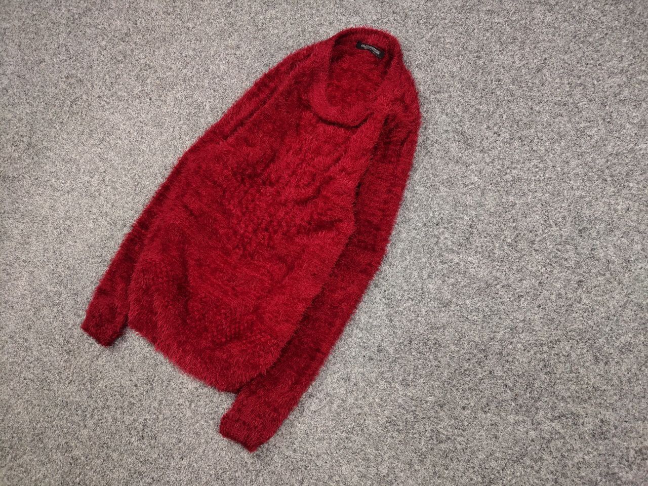Japanese Brand Vintage Japanese Red Mohair Style Fuzzy Crewneck Sweater Size M / US 6-8 / IT 42-44 - 3 Thumbnail
