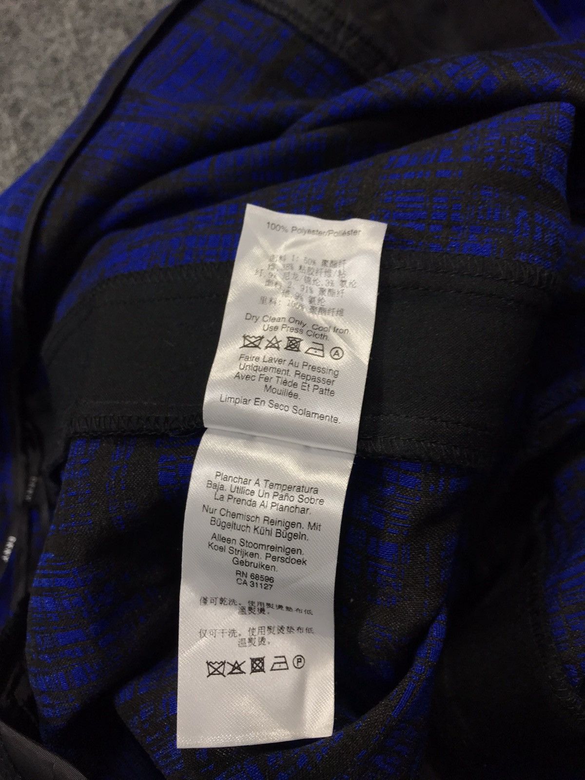 DKNY DKNY Blue Pant Jogger Checked Fits Size 34 Designer Size 34" / US 12 / IT 48 - 8 Thumbnail