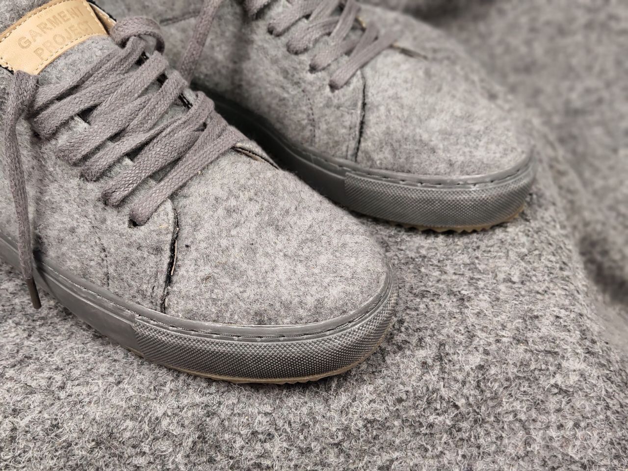 Garment Project Garment Project Low Top Leather Wool Gray Sneakers Size US 6 / EU 39 - 13 Thumbnail
