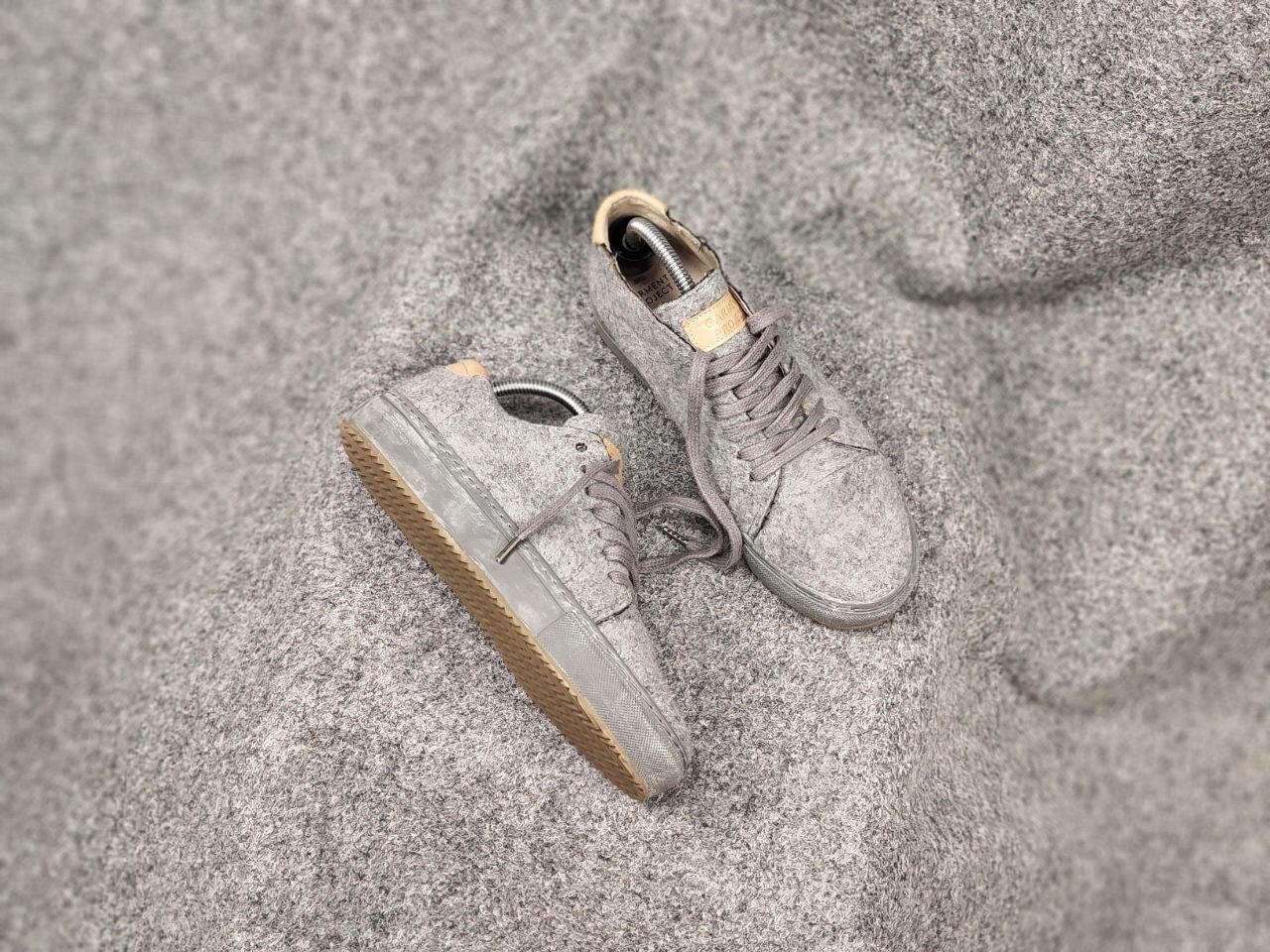 Garment Project Garment Project Low Top Leather Wool Gray Sneakers Size US 6 / EU 39 - 4 Thumbnail
