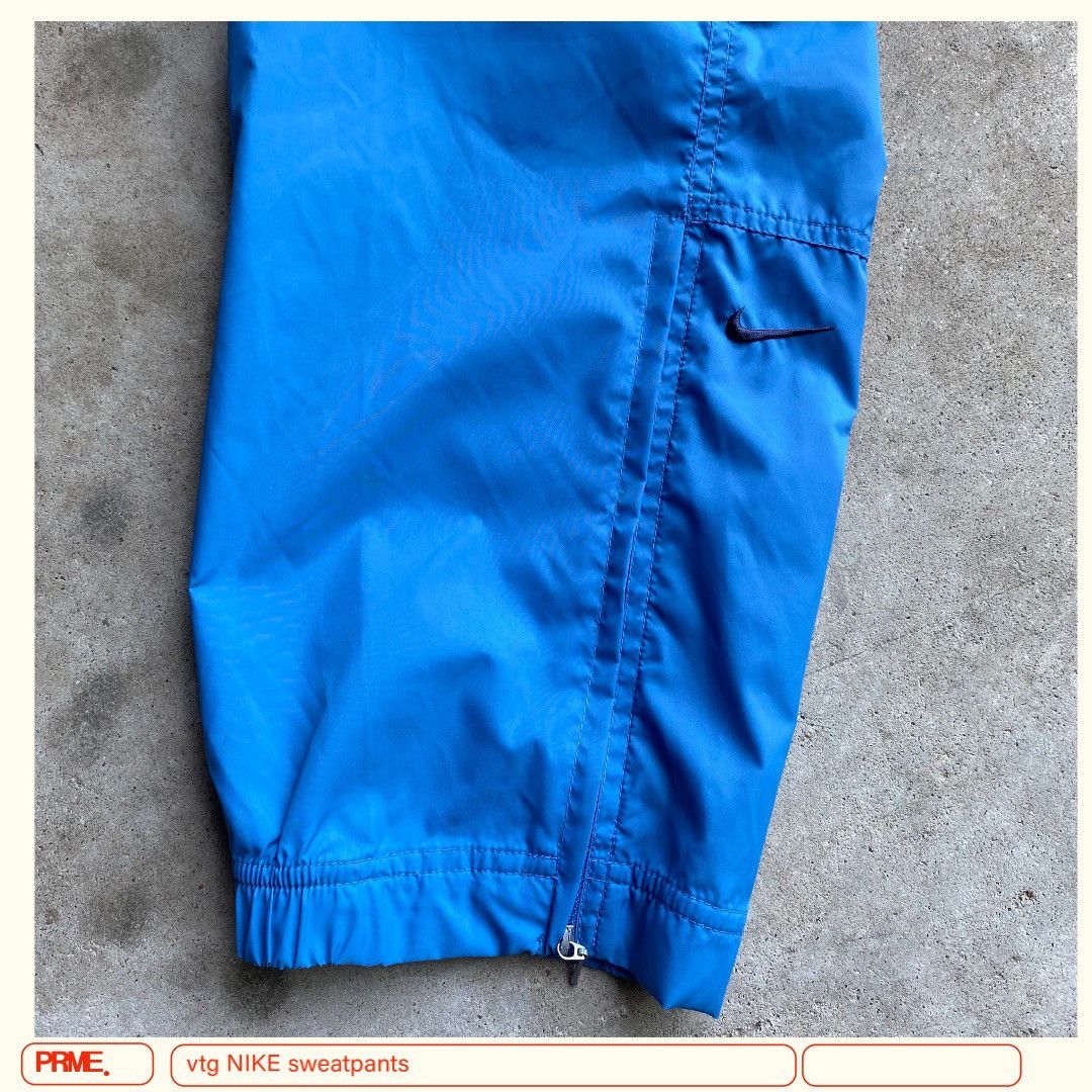 Nike × Vintage vintage 90s NIKE Swoosh Stitched Nylon Track sweatpants Size US 30 / EU 46 - 10 Thumbnail