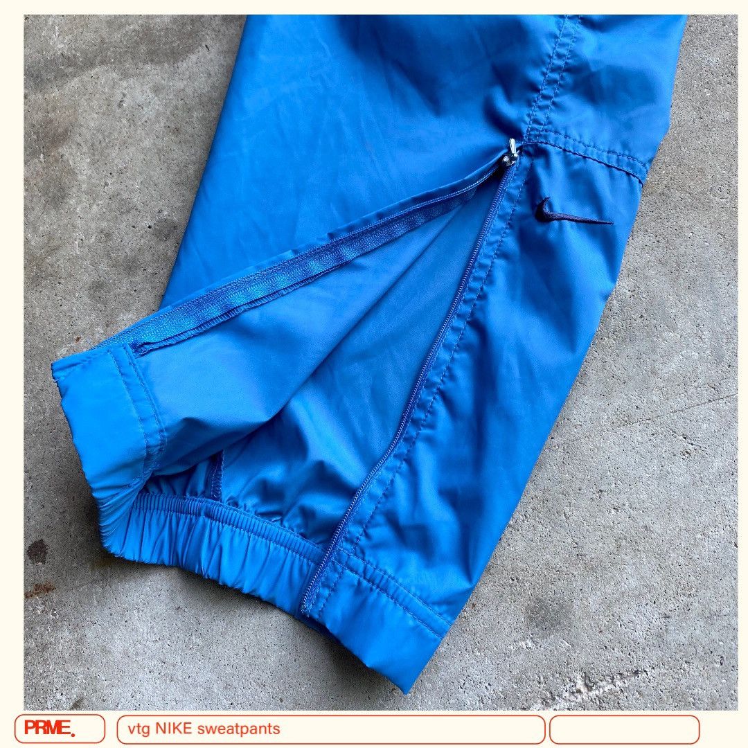 Nike × Vintage vintage 90s NIKE Swoosh Stitched Nylon Track sweatpants Size US 30 / EU 46 - 11 Thumbnail