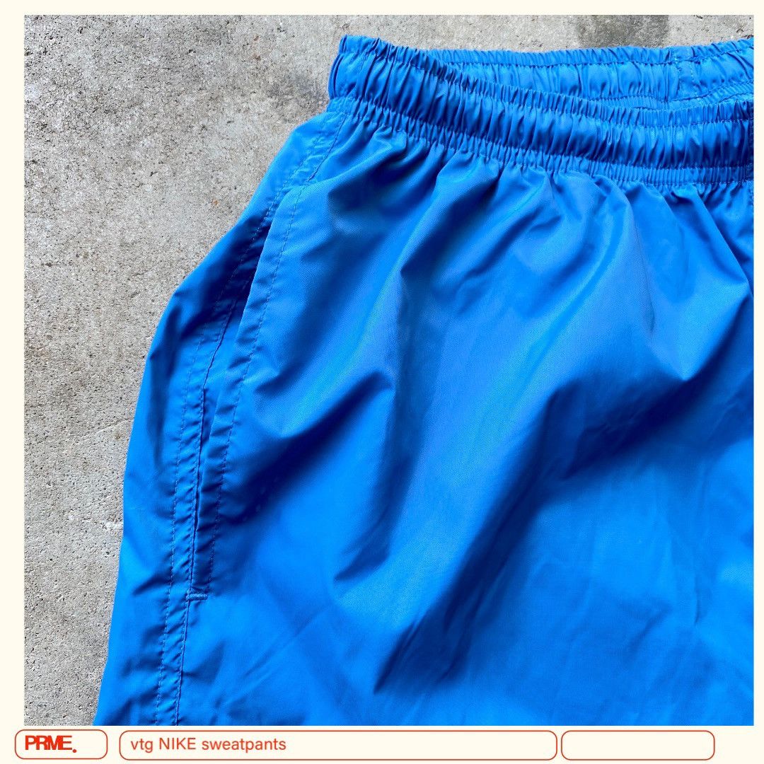 Nike × Vintage vintage 90s NIKE Swoosh Stitched Nylon Track sweatpants Size US 30 / EU 46 - 9 Thumbnail