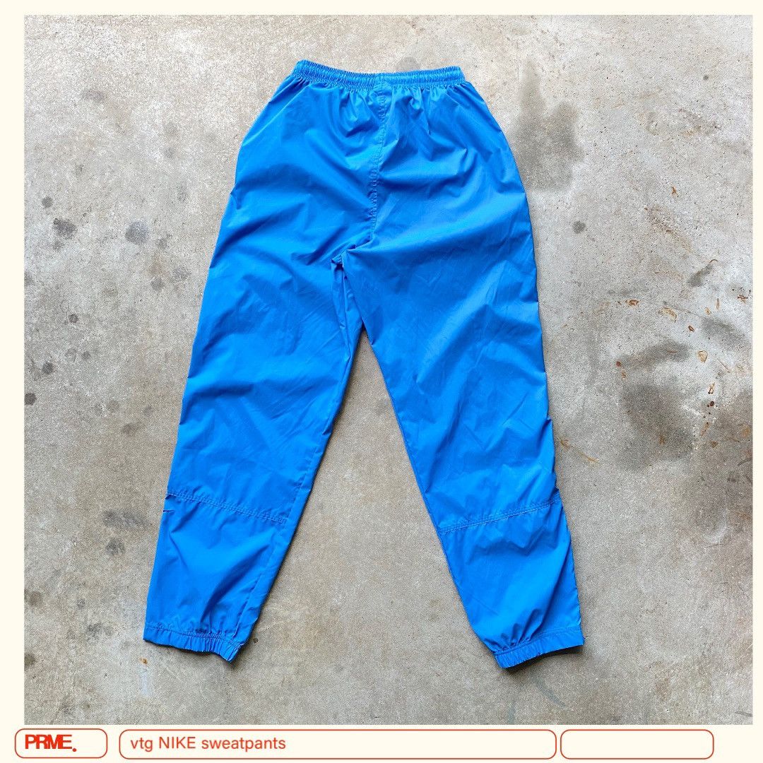 Nike × Vintage vintage 90s NIKE Swoosh Stitched Nylon Track sweatpants Size US 30 / EU 46 - 12 Thumbnail