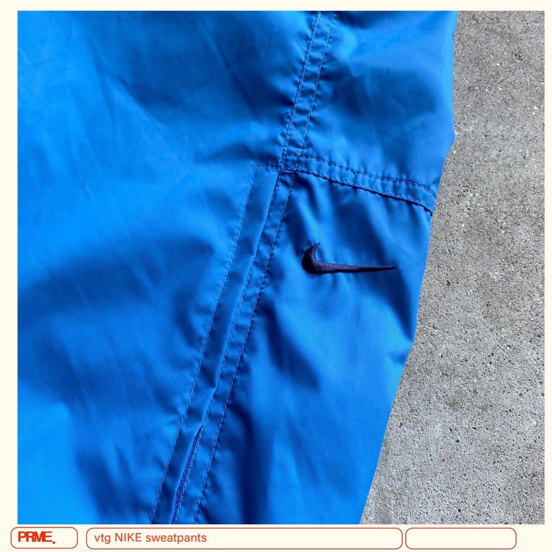 Nike × Vintage vintage 90s NIKE Swoosh Stitched Nylon Track sweatpants Size US 30 / EU 46 - 3 Thumbnail
