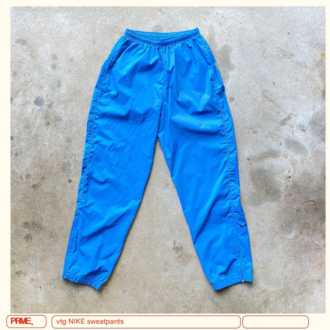Nike × Vintage vintage 90s NIKE Swoosh Stitched Nylon Track sweatpants Size US 30 / EU 46 - 2 Thumbnail