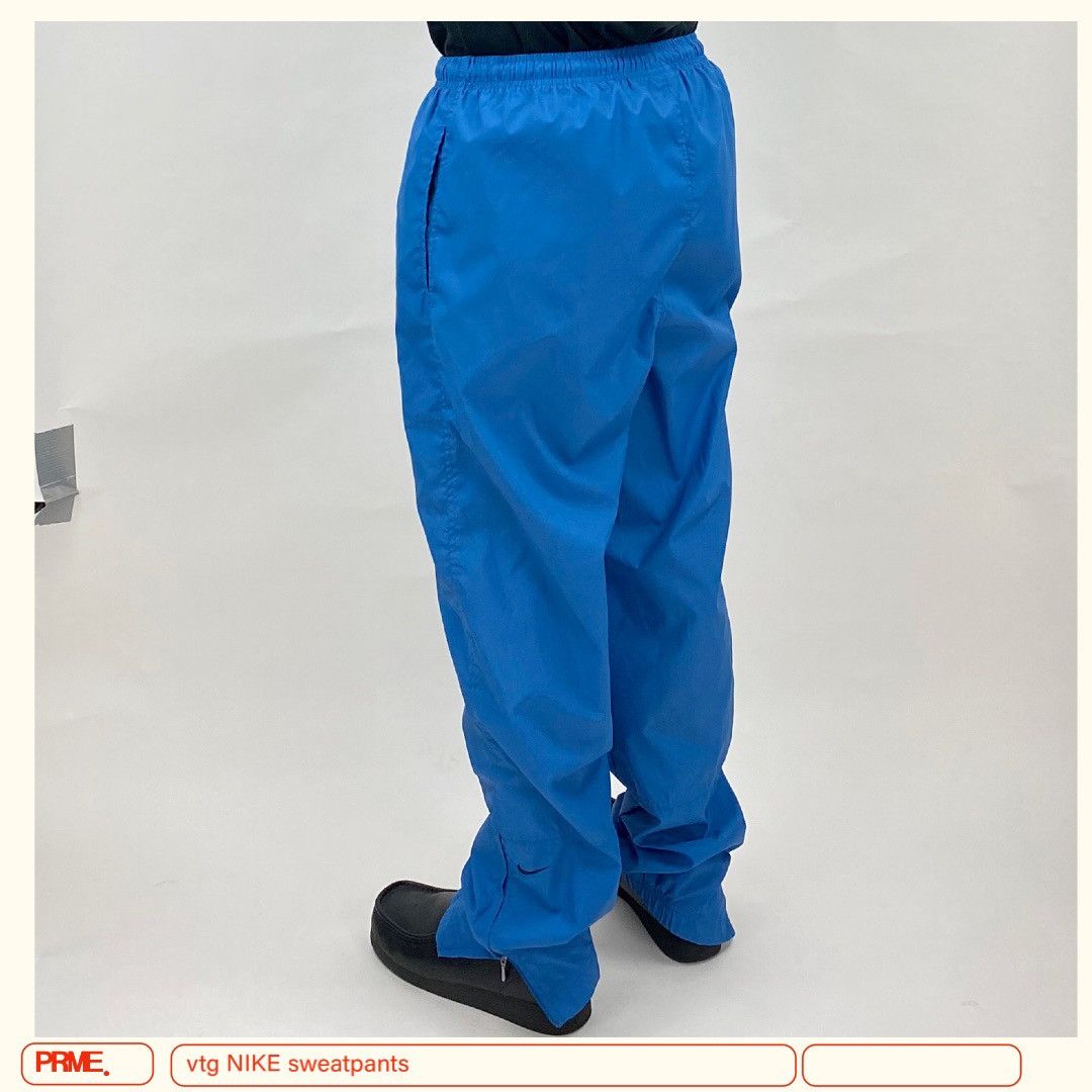 Nike × Vintage vintage 90s NIKE Swoosh Stitched Nylon Track sweatpants Size US 30 / EU 46 - 4 Thumbnail