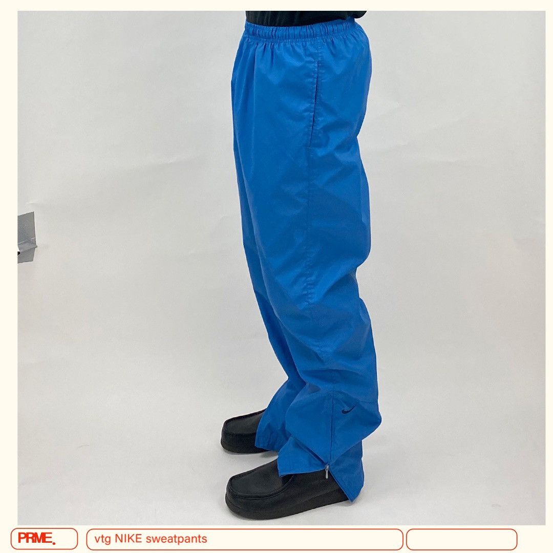 Nike × Vintage vintage 90s NIKE Swoosh Stitched Nylon Track sweatpants Size US 30 / EU 46 - 1 Thumbnail