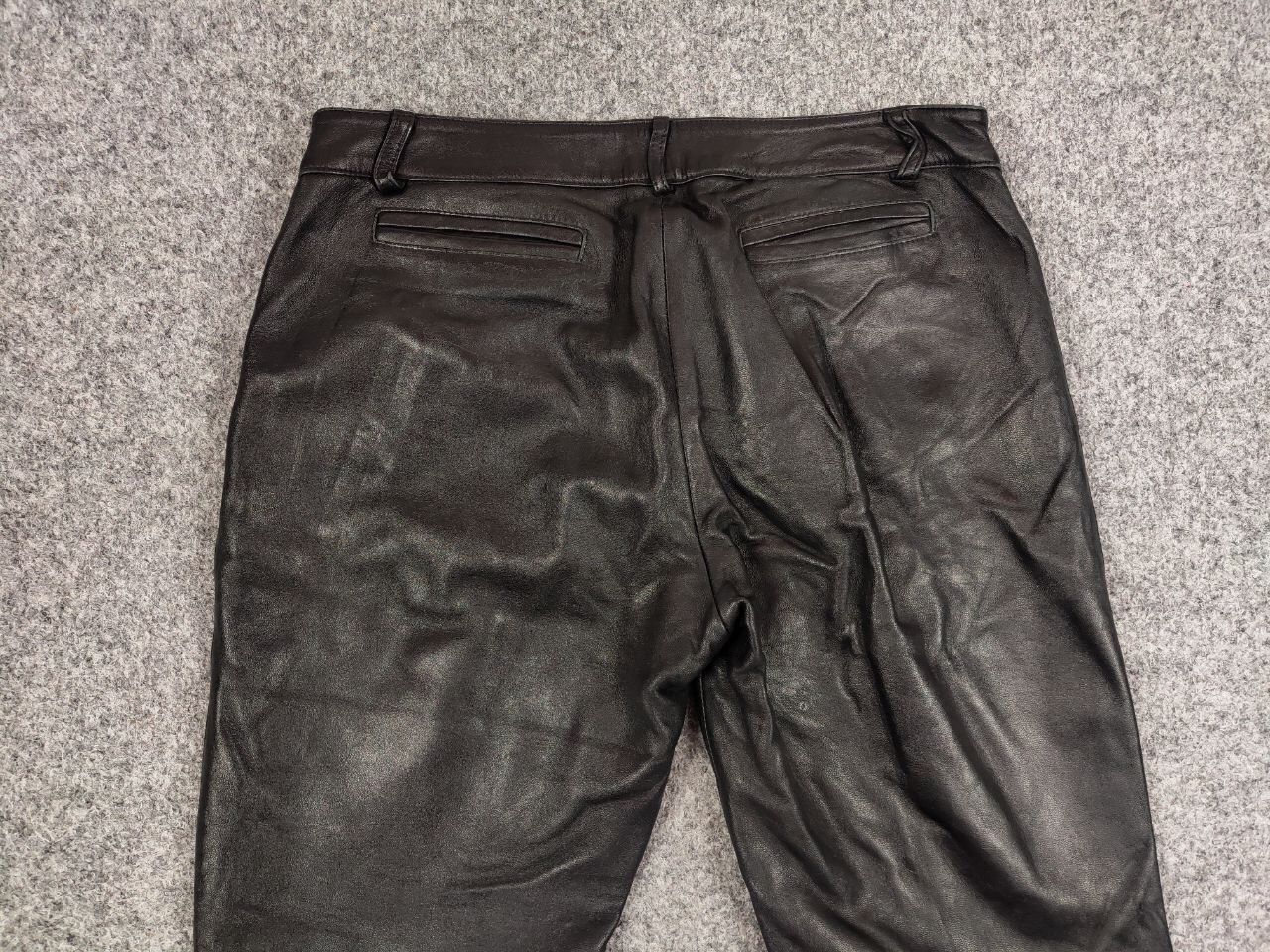 Leather Vintage 90's Genuine black leather Trouser Pants Size US 32 / EU 48 - 14 Thumbnail