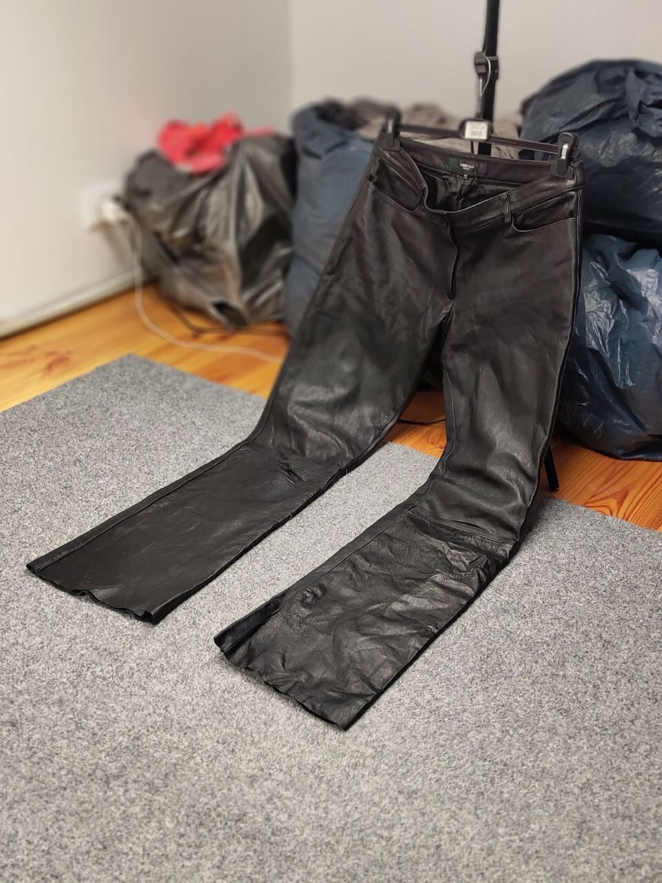 Leather Vintage 90's Genuine black leather Trouser Pants Size US 32 / EU 48 - 18 Thumbnail