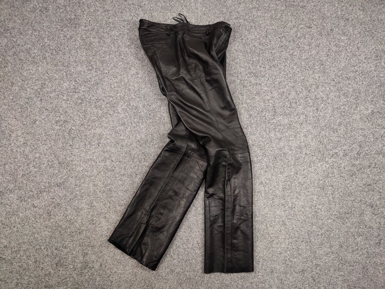 Leather Vintage 90's Genuine black leather Trouser Pants Size US 32 / EU 48 - 1 Thumbnail