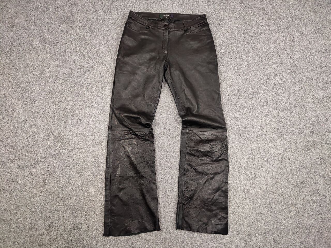 Leather Vintage 90's Genuine black leather Trouser Pants Size US 32 / EU 48 - 12 Thumbnail