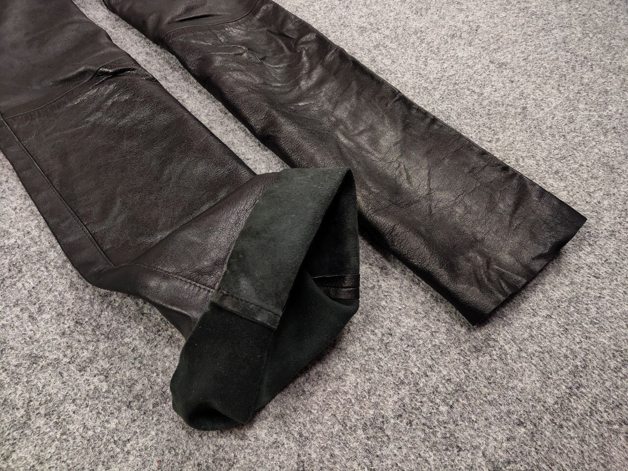 Leather Vintage 90's Genuine black leather Trouser Pants Size US 32 / EU 48 - 10 Thumbnail