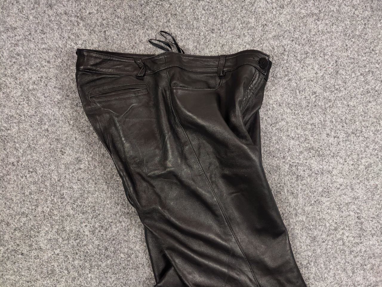 Leather Vintage 90's Genuine black leather Trouser Pants Size US 32 / EU 48 - 15 Thumbnail