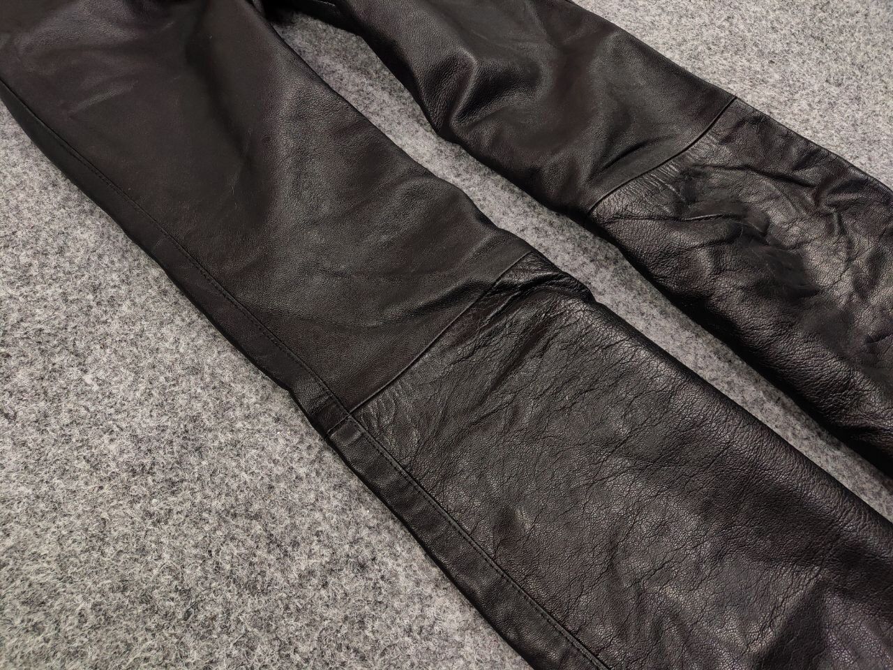Leather Vintage 90's Genuine black leather Trouser Pants Size US 32 / EU 48 - 9 Thumbnail