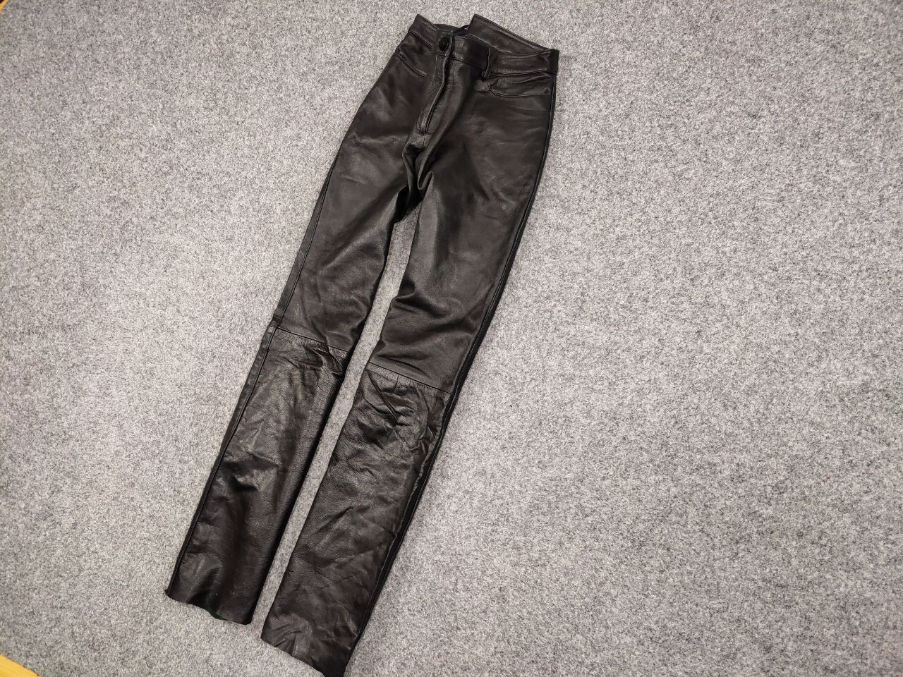 Leather Vintage 90's Genuine black leather Trouser Pants Size US 32 / EU 48 - 3 Thumbnail