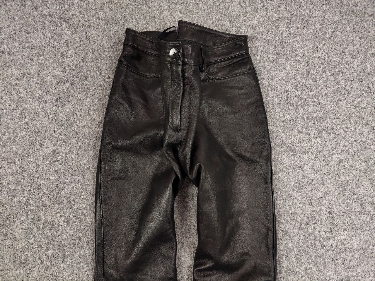 Leather Vintage 90's Genuine black leather Trouser Pants Size US 32 / EU 48 - 7 Thumbnail