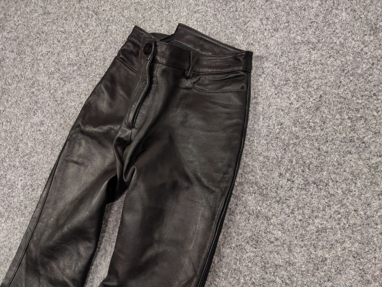 Leather Vintage 90's Genuine black leather Trouser Pants Size US 32 / EU 48 - 4 Thumbnail