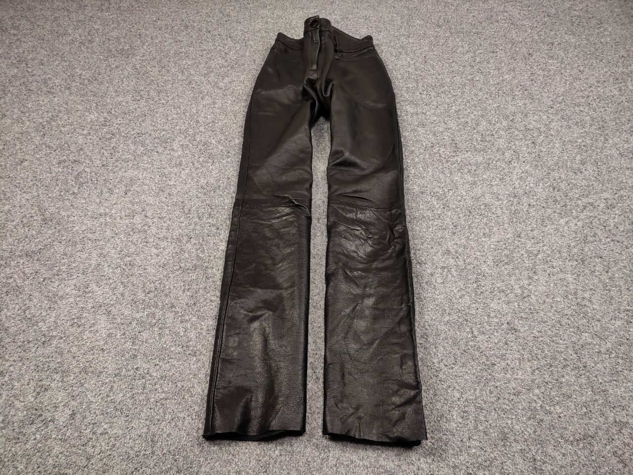 Leather Vintage 90's Genuine black leather Trouser Pants Size US 32 / EU 48 - 2 Thumbnail
