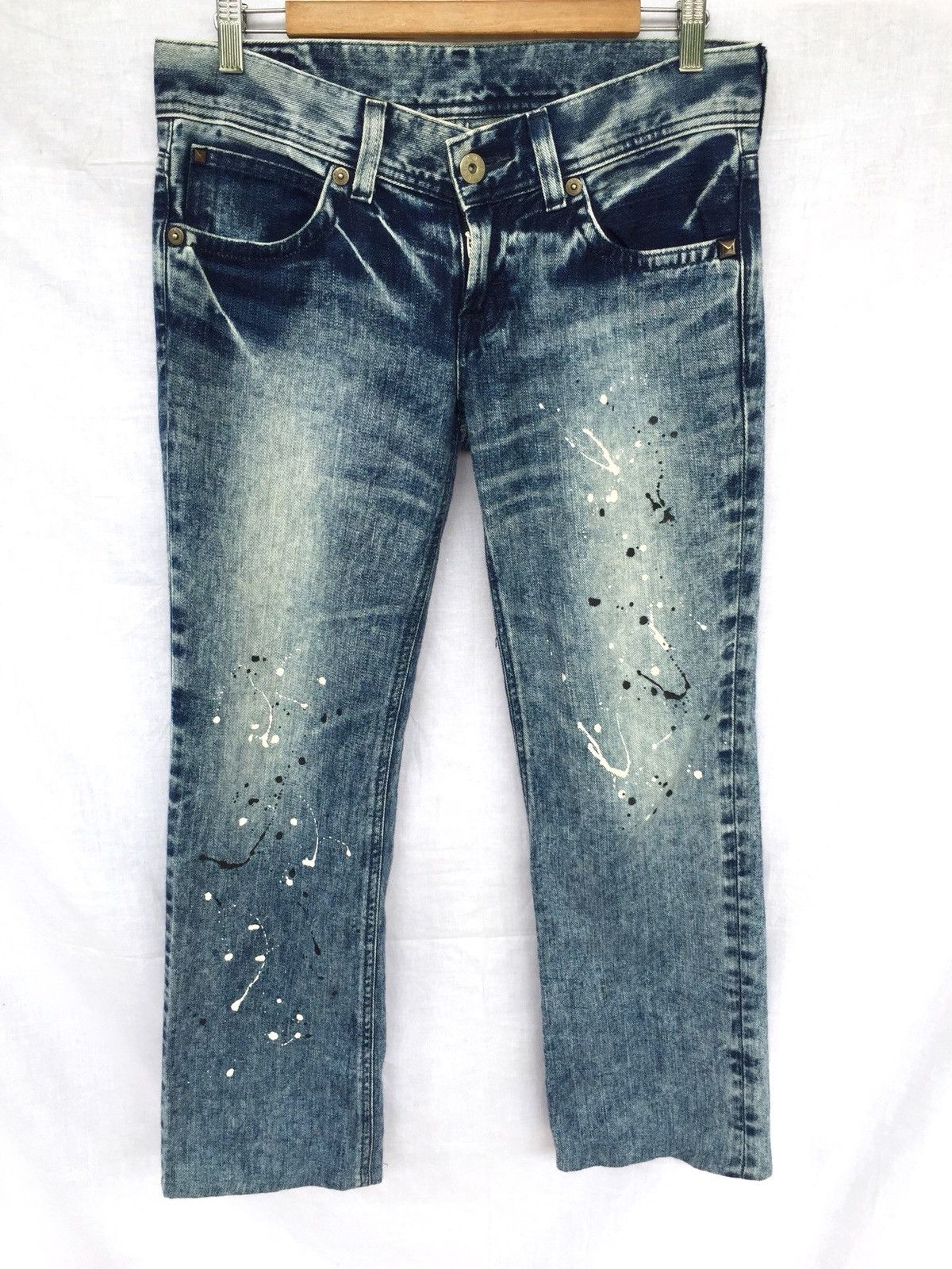 Edwin Edwin Made in Japan Paint Splasher Slim Fit Denim Size US 33 - 3 Thumbnail