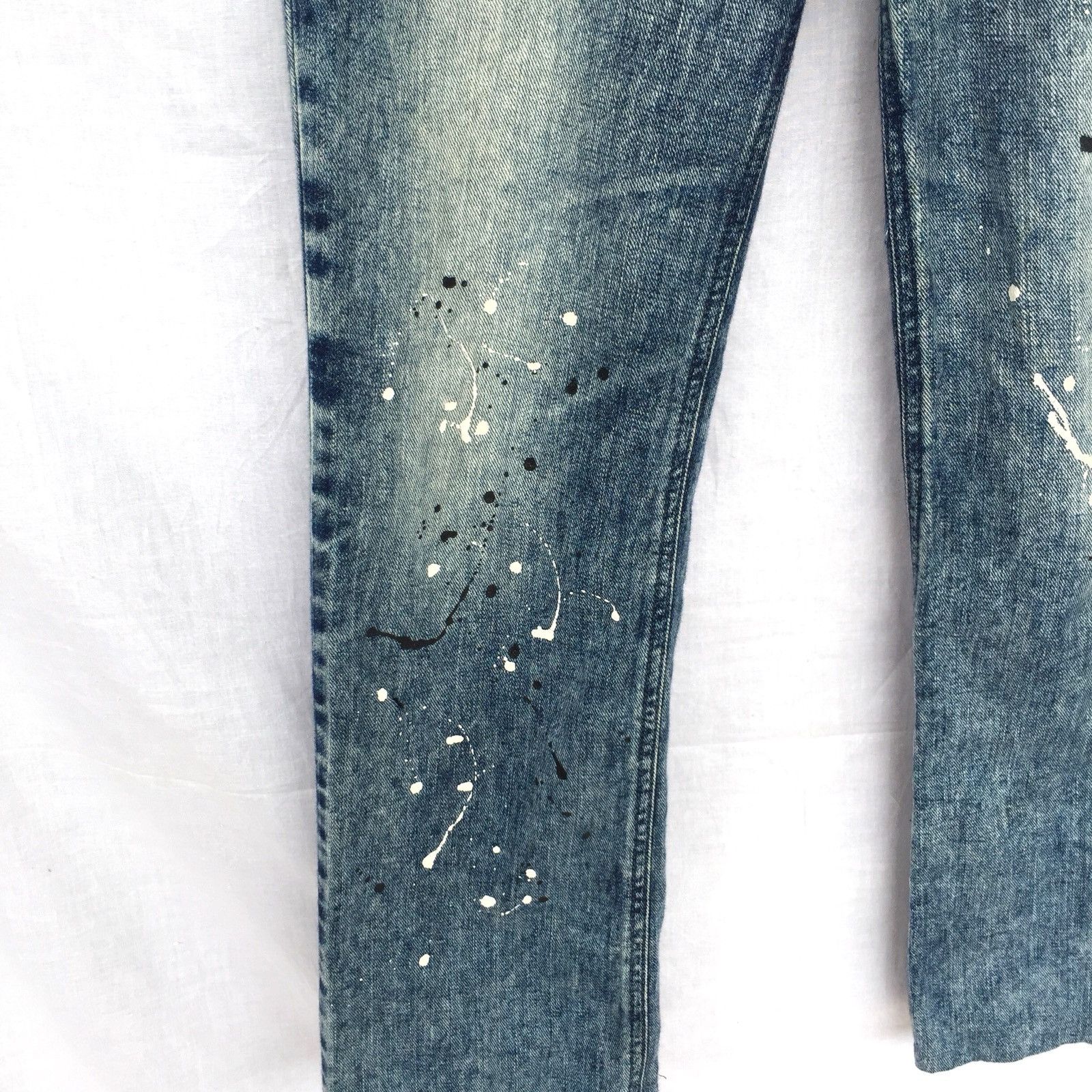 Edwin Edwin Made in Japan Paint Splasher Slim Fit Denim Size US 33 - 5 Thumbnail