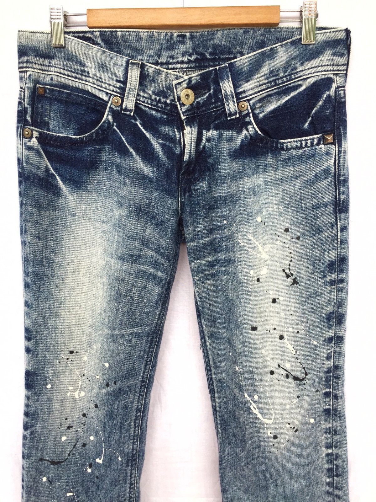 Edwin Edwin Made in Japan Paint Splasher Slim Fit Denim Size US 33 - 4 Thumbnail