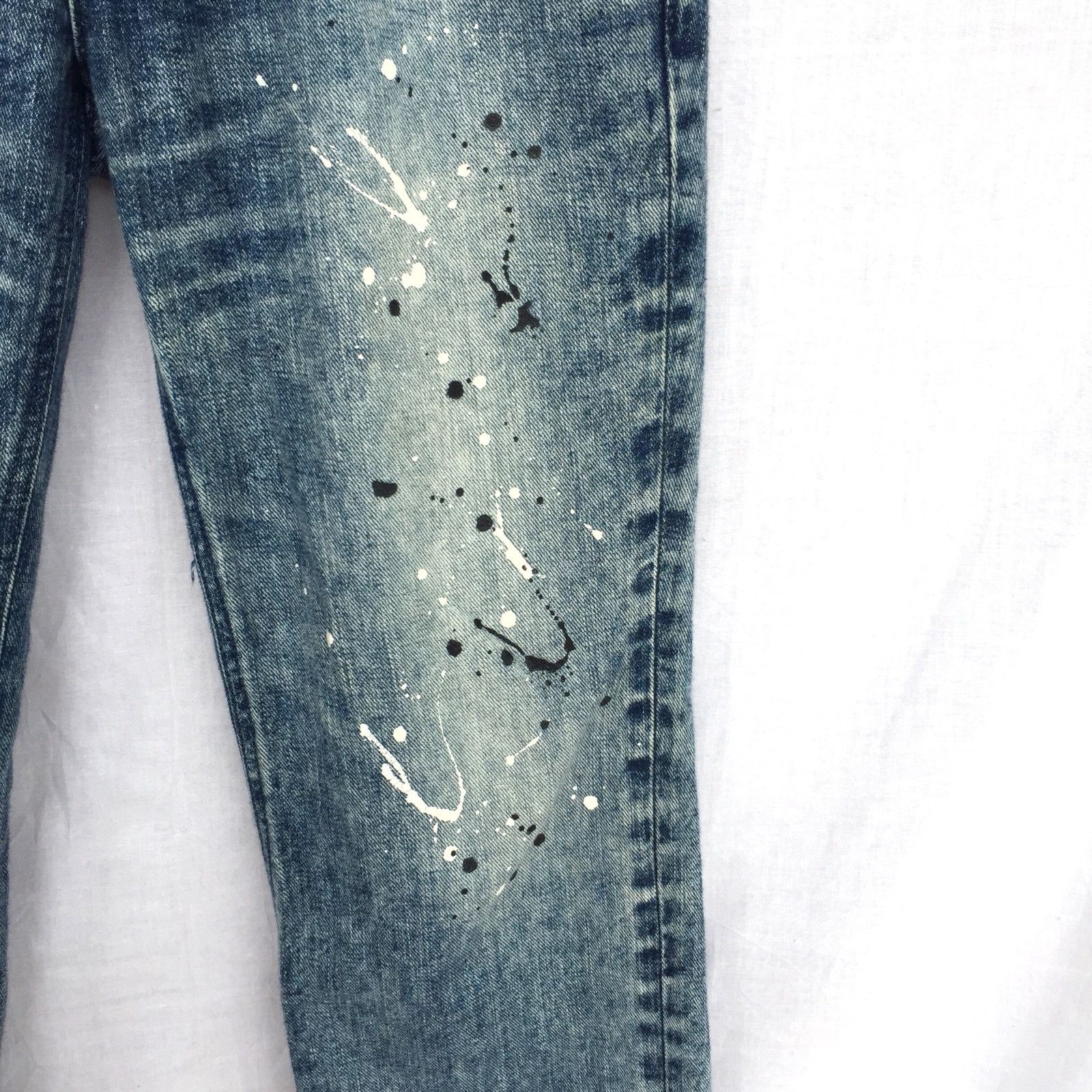 Edwin Edwin Made in Japan Paint Splasher Slim Fit Denim Size US 33 - 6 Thumbnail