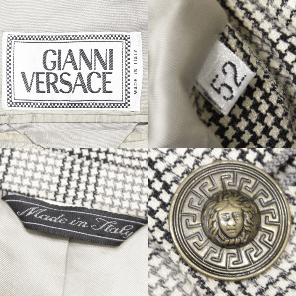 Versace Gianni Versace 80S Medusa Buttons Plaid Blazer Vintage Size US L / EU 52-54 / 3 - 9 Thumbnail