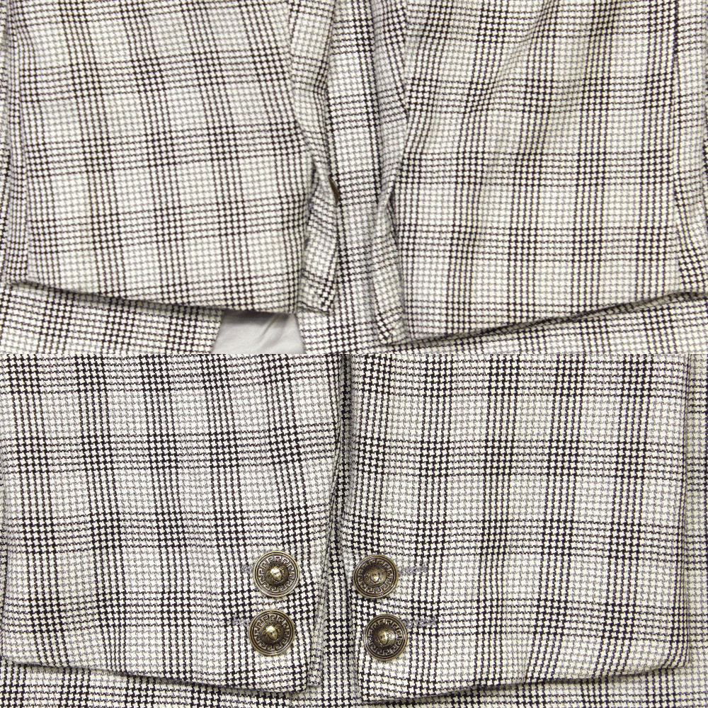 Versace Gianni Versace 80S Medusa Buttons Plaid Blazer Vintage Size US L / EU 52-54 / 3 - 7 Thumbnail