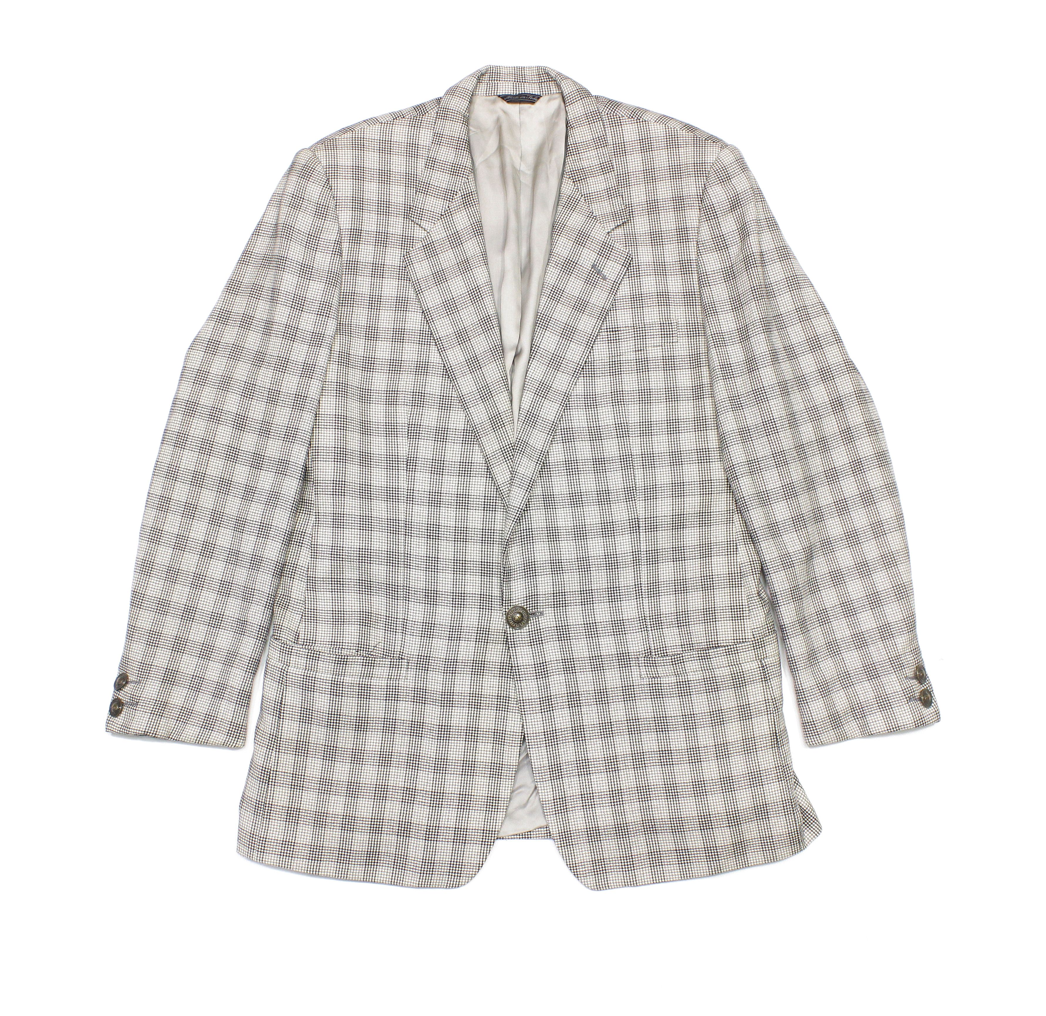 Versace Gianni Versace 80S Medusa Buttons Plaid Blazer Vintage Size US L / EU 52-54 / 3 - 1 Thumbnail