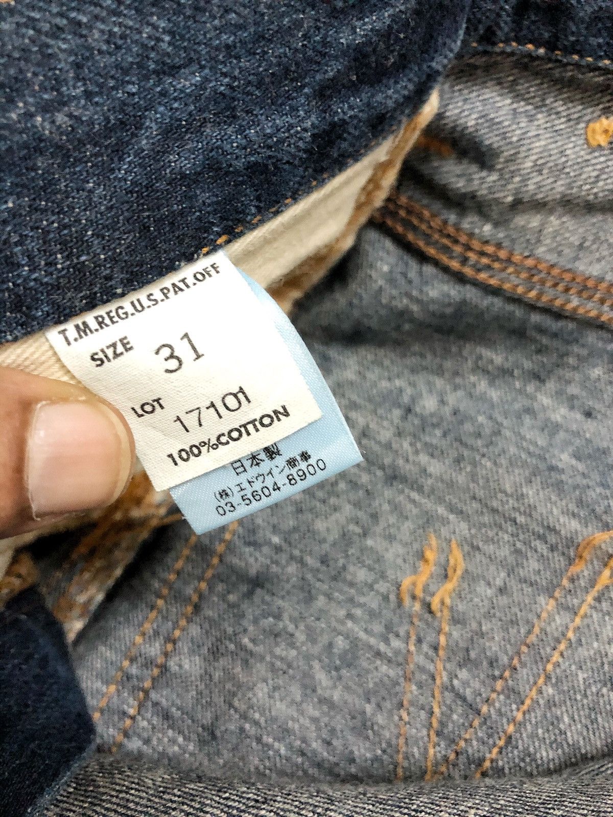 Vintage 1940s 17101 Lee Cowboy selvedge denim buckle back Size US 32 / EU 48 - 18 Thumbnail