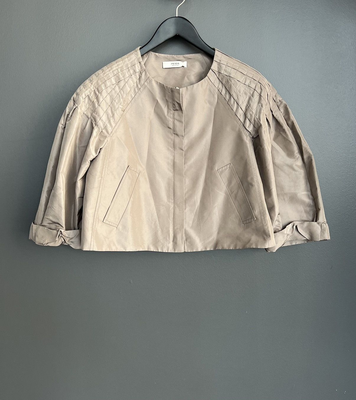 Prada FW08 Cropped Silk and Nylon Jackets Size M / US 6-8 / IT 42-44 - 1 Thumbnail
