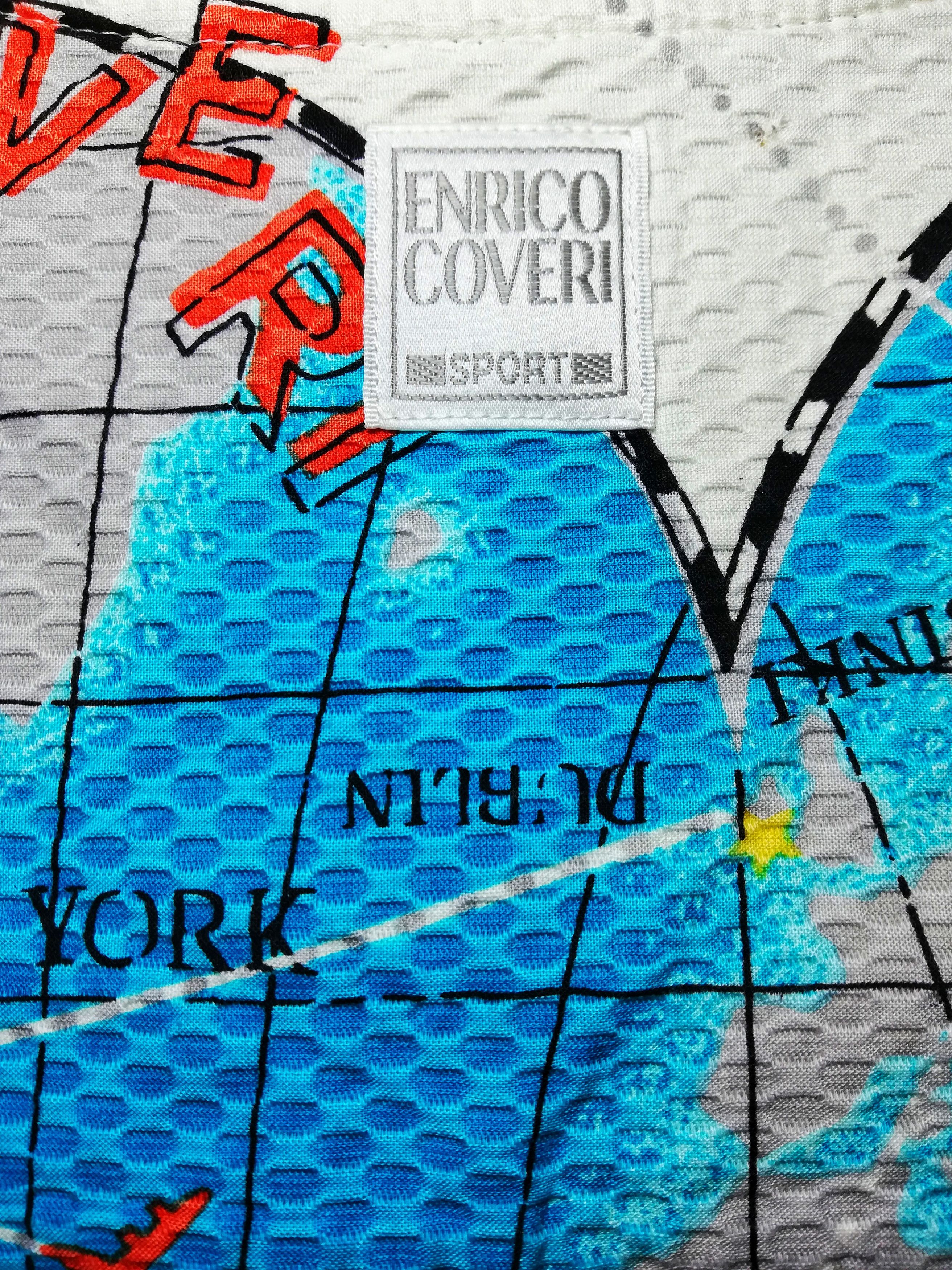 Designer × Enrico Coveri 🔥Enrico Coveri Sport Globe World Maps Fullprint Vest🔥 Size US S / EU 44-46 / 1 - 9 Thumbnail