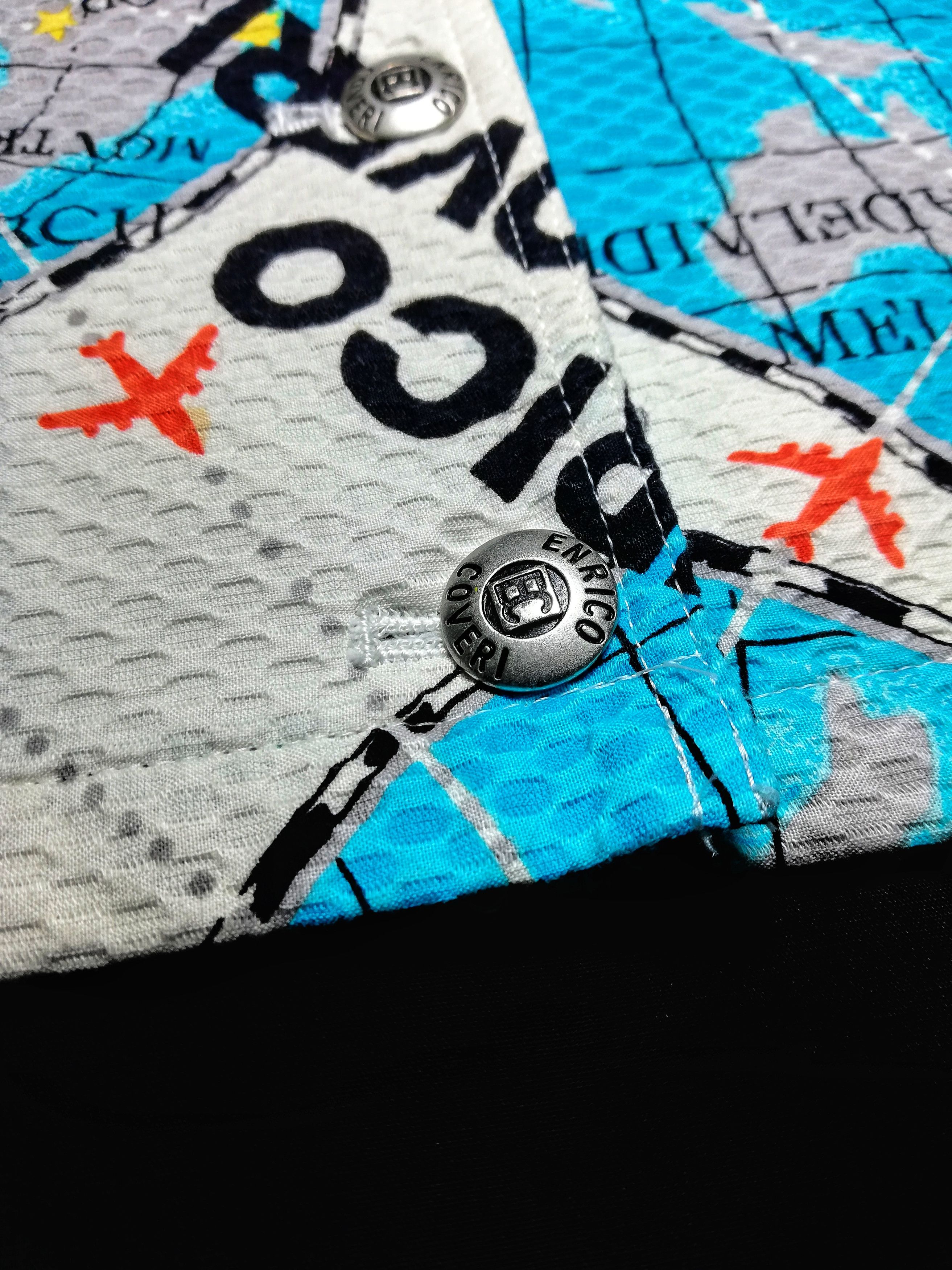 Designer × Enrico Coveri 🔥Enrico Coveri Sport Globe World Maps Fullprint Vest🔥 Size US S / EU 44-46 / 1 - 4 Thumbnail