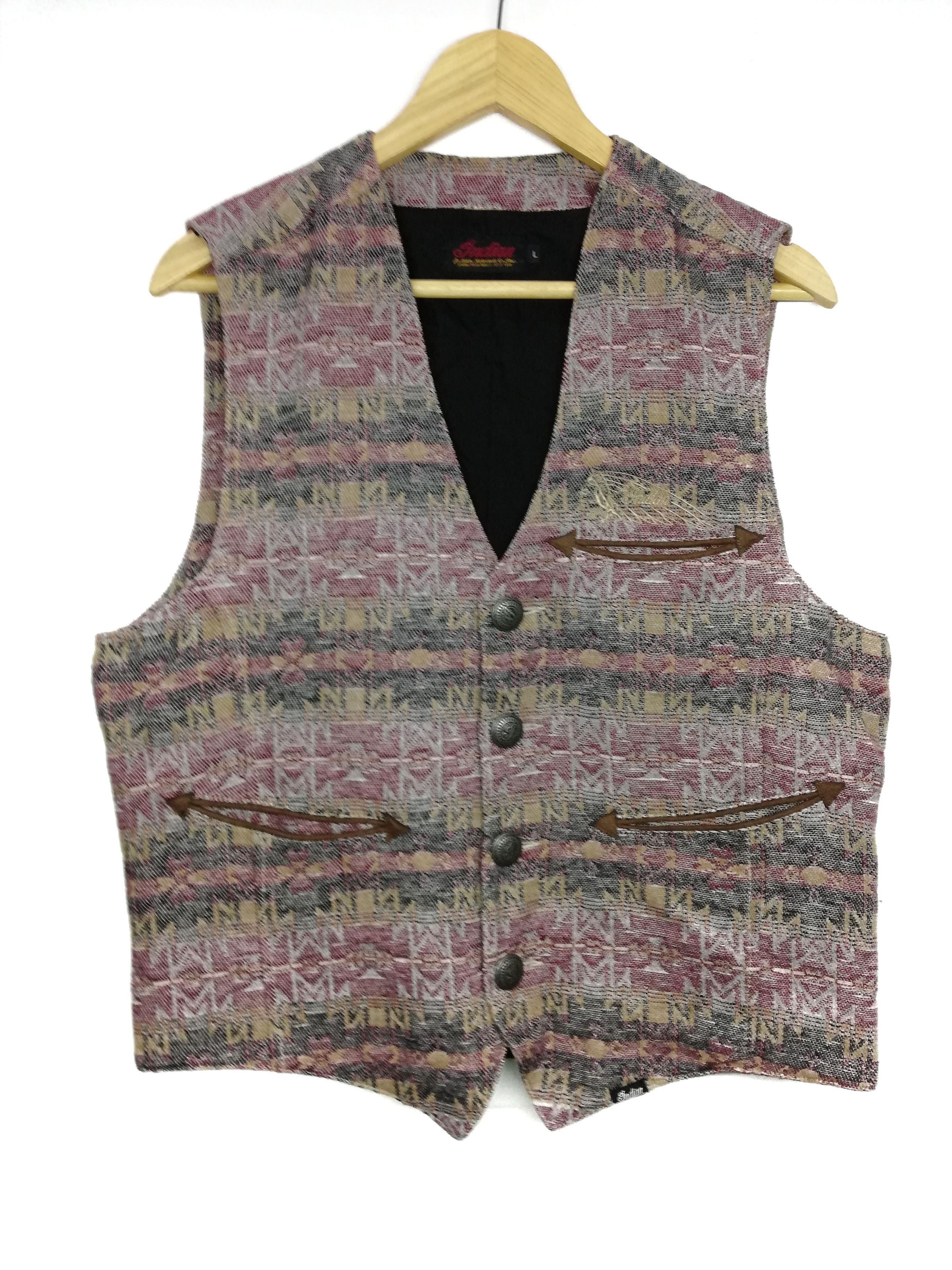 Indian Motorcycle × Native × Vintage 🔥SUMMER SALE Native American Tradition By Allen Wah Vest Size US L / EU 52-54 / 3 - 2 Thumbnail