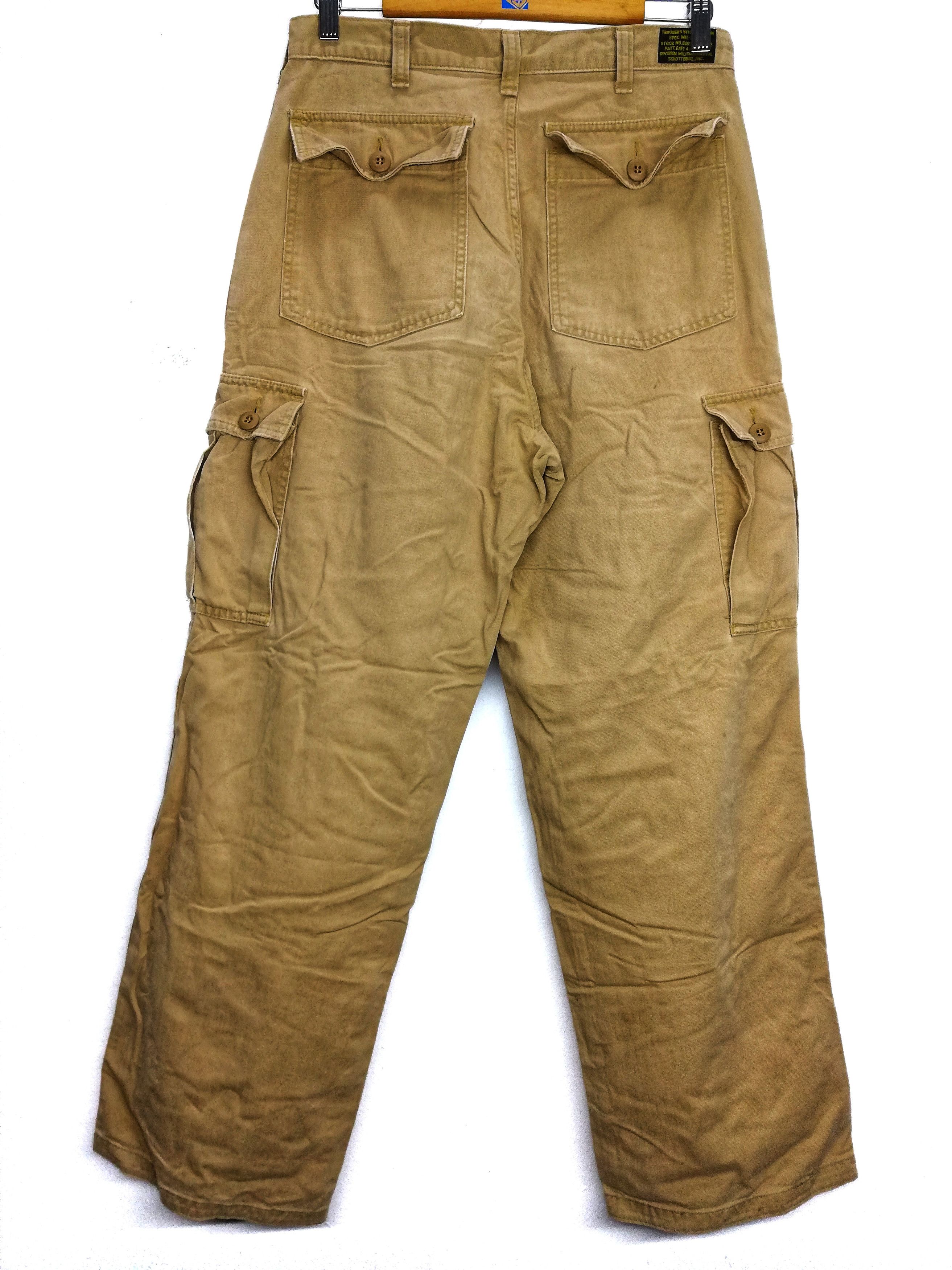 Schott × Vintage 🔥Schott N.Y.C. Trousers Utility Cargo Spec. Mil-T-4335A🔥 Size US 30 / EU 46 - 4 Thumbnail