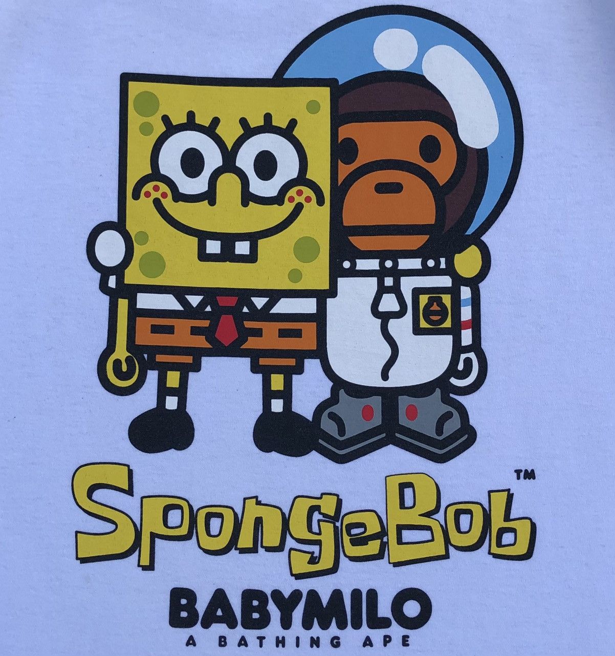 Bape x SpongeBob SquarePants Bob Milo Tee, image size:1202x1282