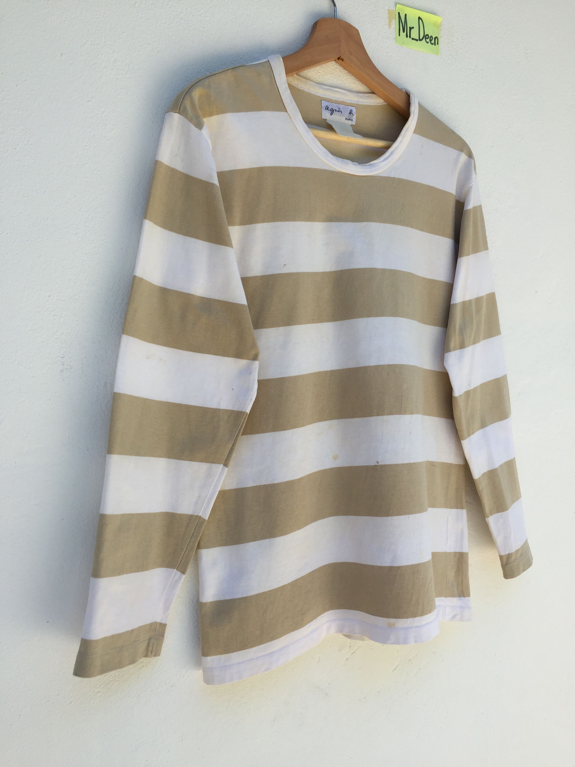 agnes b. Vintage Agnes B Long Sleeve Shirt Stripes Size US M / EU 48-50 / 2 - 2 Thumbnail