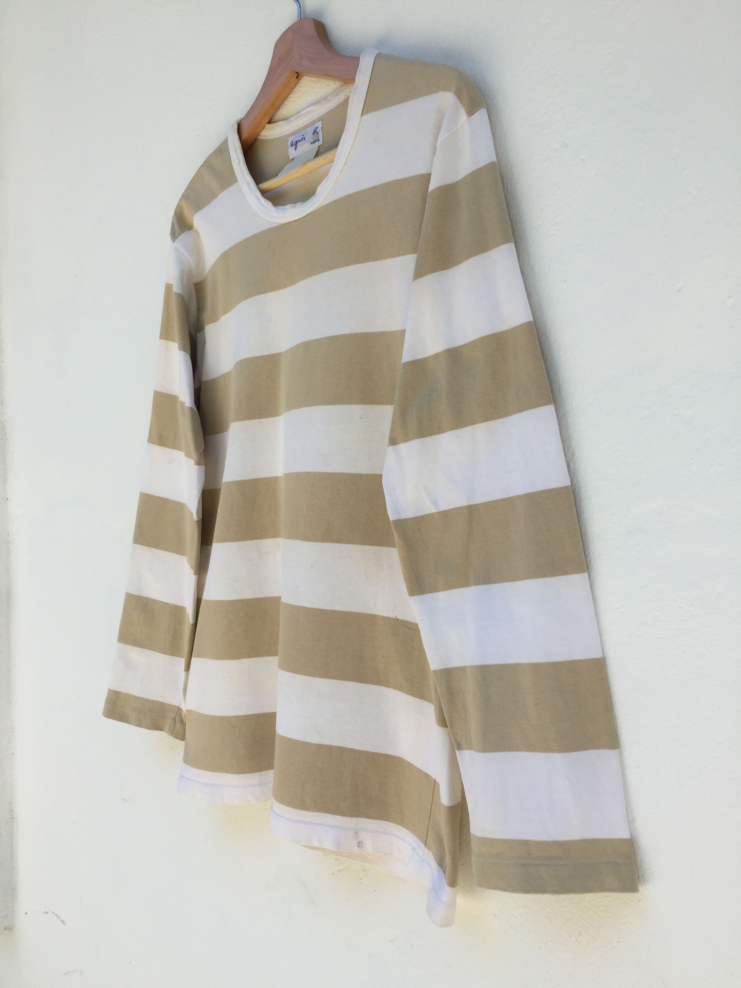 agnes b. Vintage Agnes B Long Sleeve Shirt Stripes Size US M / EU 48-50 / 2 - 3 Thumbnail