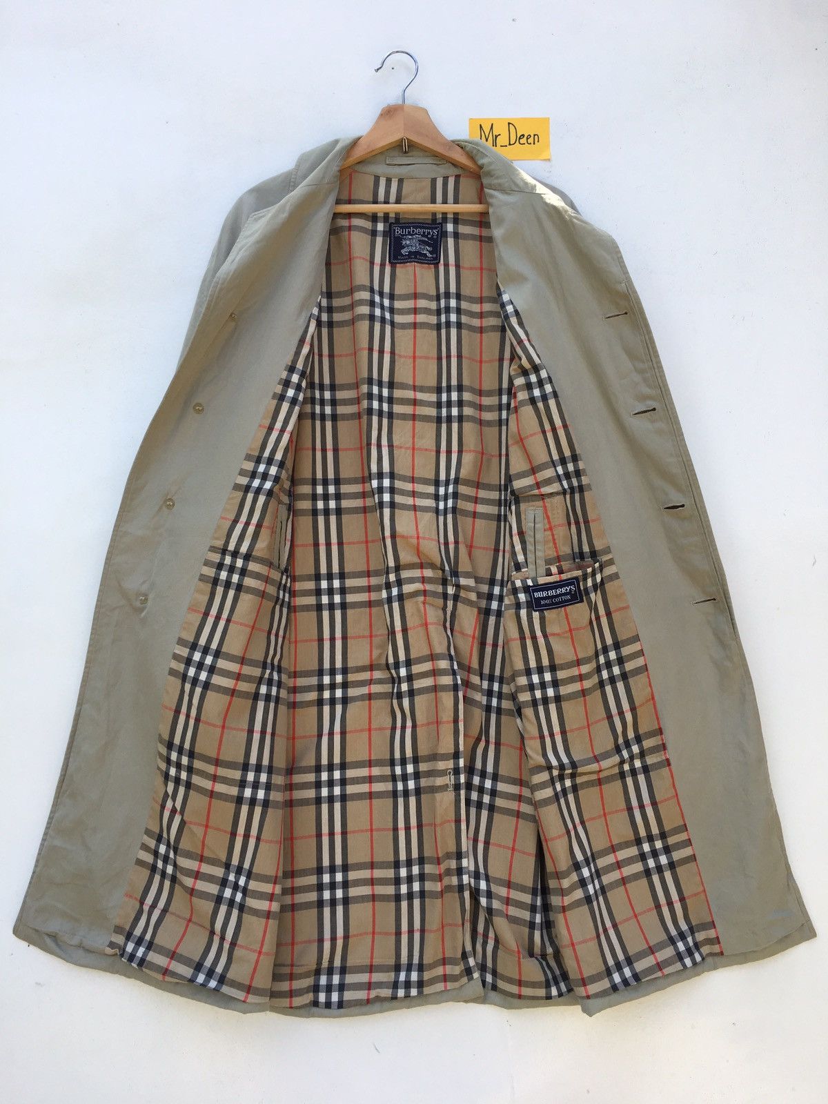 Burberry Vintage 90 Burberry Checkered Long Coats Size US L / EU 52-54 / 3 - 1 Thumbnail