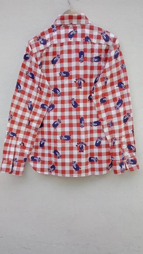 Bape A BATHING APE Crown Printed long-sleeved flannel shirt Size US M / EU 48-50 / 2 - 2 Thumbnail
