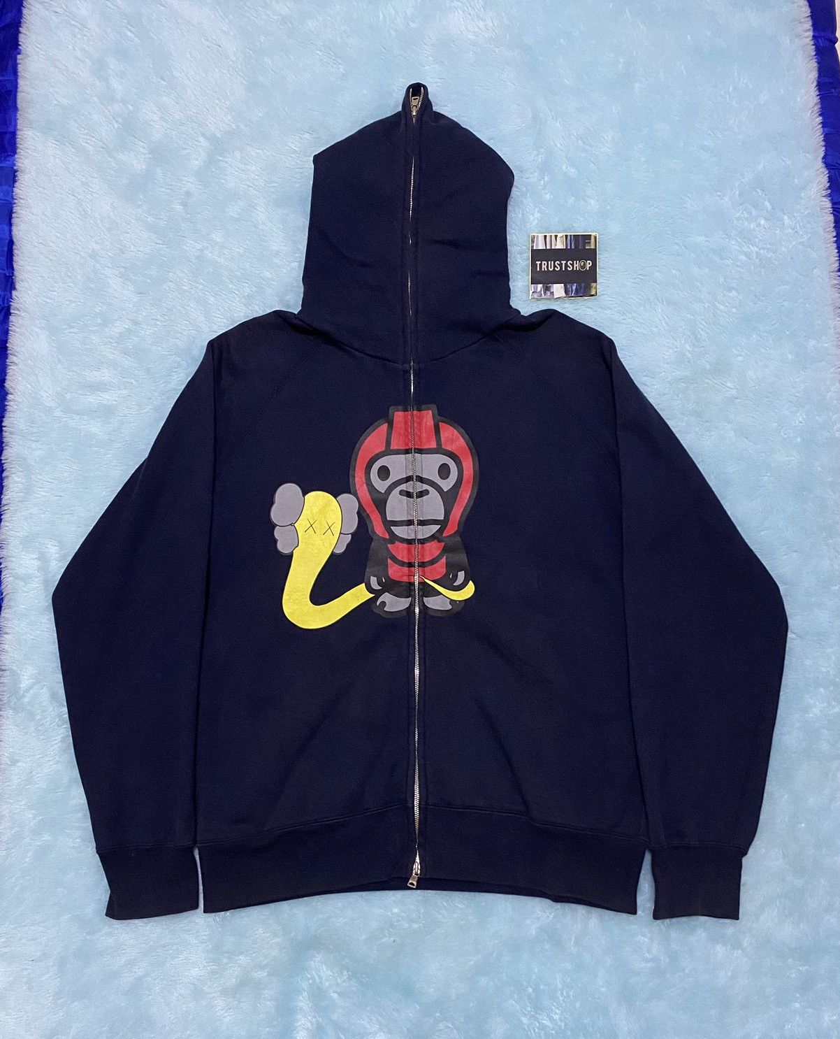 APE BAPE KAWS Baby Milo Lil Yachty パーカー BAPE Baby Milo x Lil Yachty Pullover Hoodie Black Men's