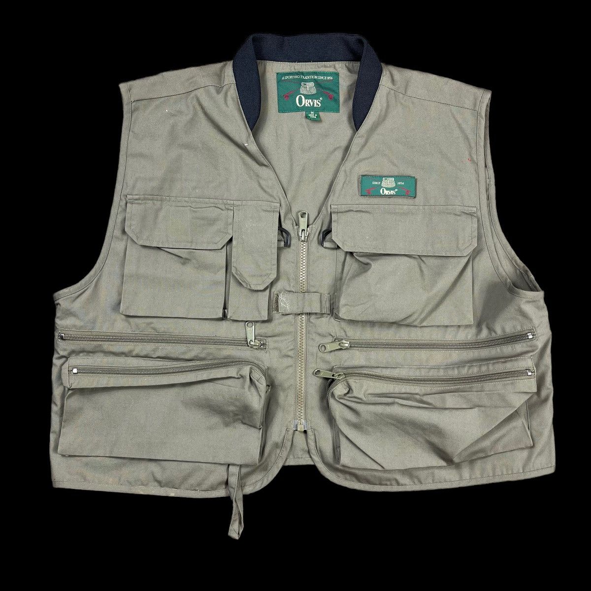 Orvis Down Vest, Men's XL Nylon navy blue type Vintage Second Hand