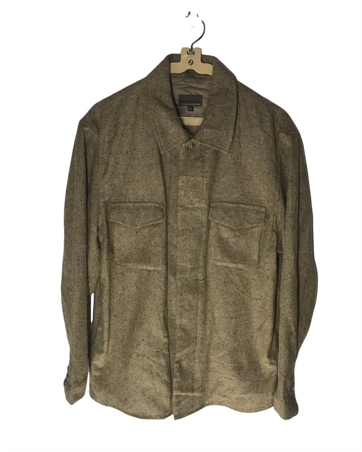 Japanese Brand Morgan wood wool button up shirt Size US L / EU 52-54 / 3 - 1 Thumbnail