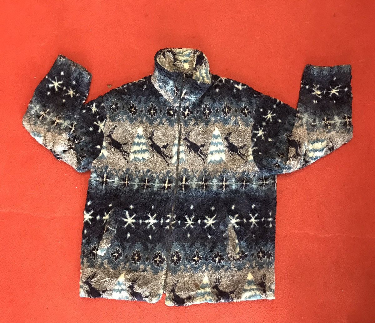 Japanese Brand × Vintage Vintage patina fleece jacket wonderful art Size US L / EU 52-54 / 3 - 1 Thumbnail