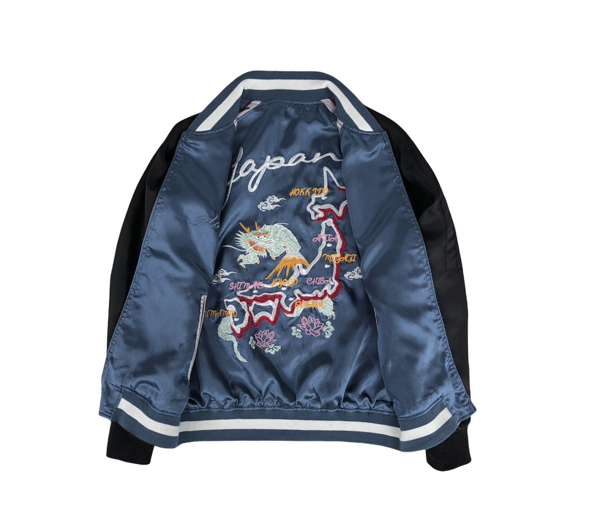 Japanese Brand Glory Sukajan Map and Dragon Souvenir Reversible Jacket Size US M / EU 48-50 / 2 - 12 Thumbnail